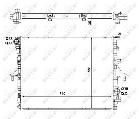 Radiator, engine cooling 53798