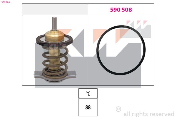 579 974 KW Made in Italy - OE Equivalent termosztát, hűtőfolyadék