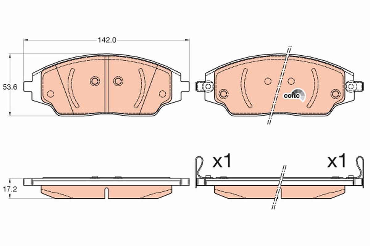 Brake Pad Set, disc brake GDB3579