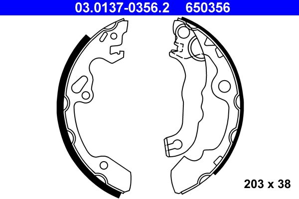 Brake Shoe Set 03.0137-0356.2