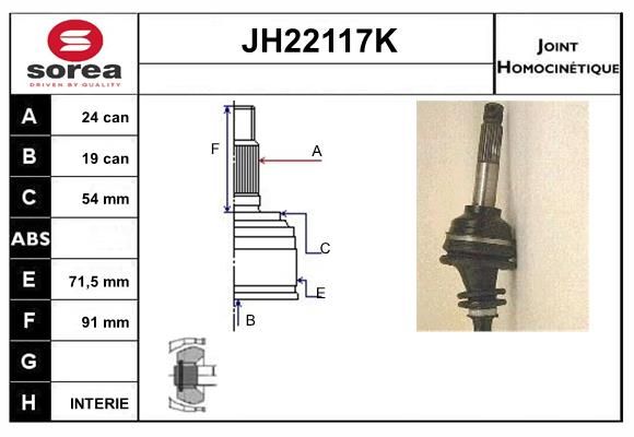 KIT CV JOINT AVEC KR009 - CHARADE