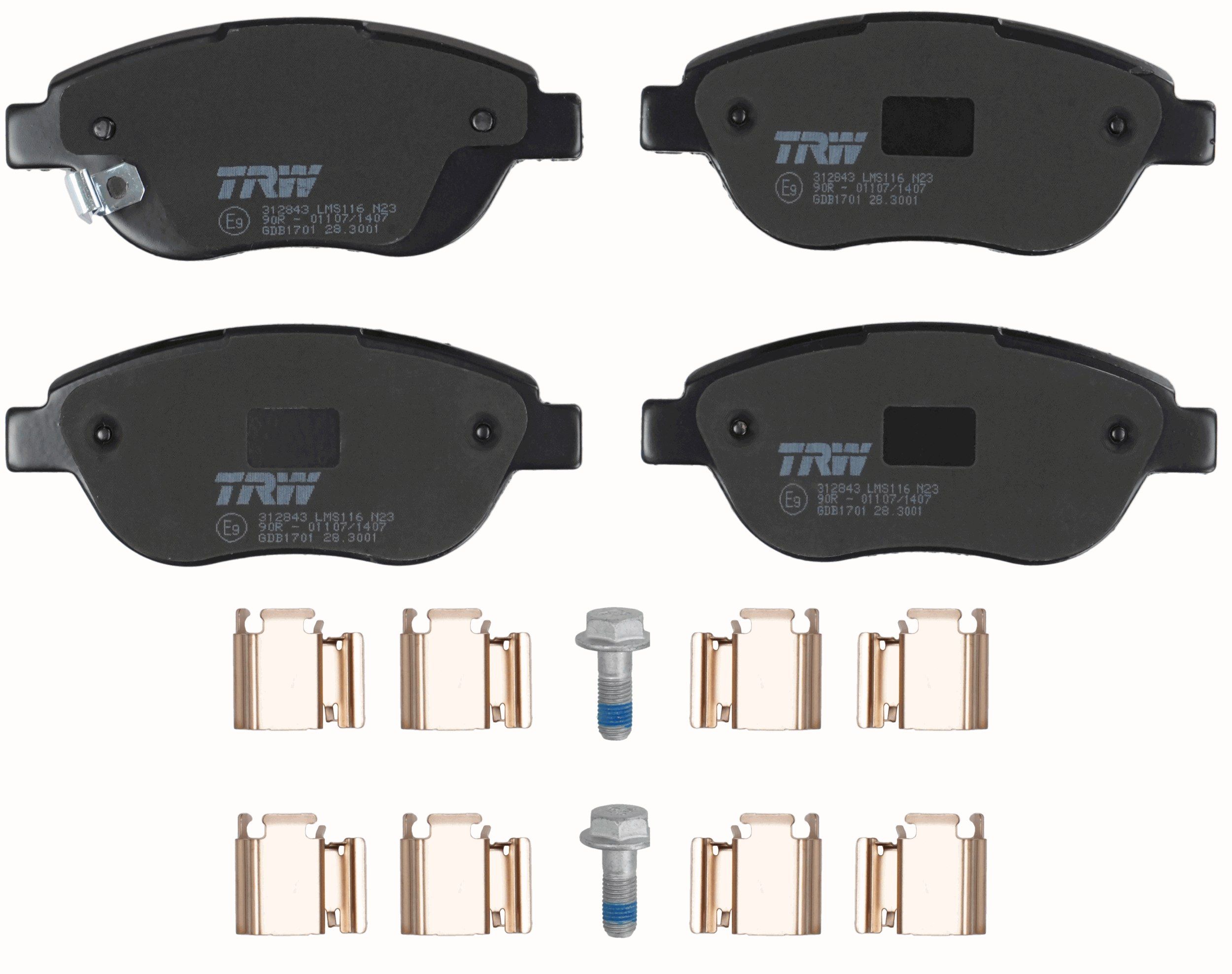 TRW BRAKE PAD SET, DISC BRAKE - TecDoc 2