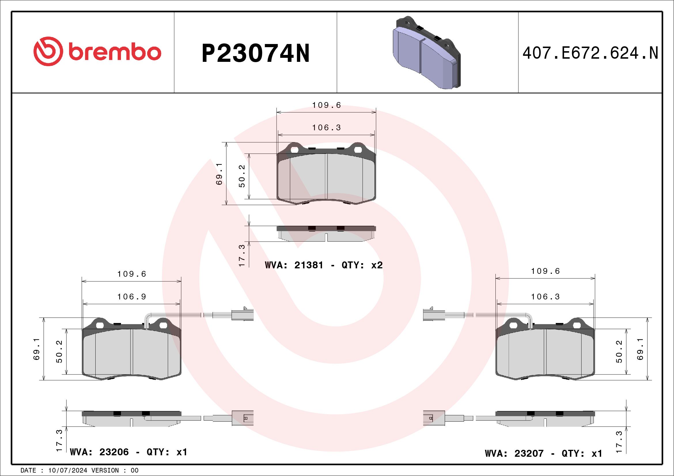 ALFA ROMEO GTV V6 98-03 (FRT) *2 W/Sensor - TecDoc 1
