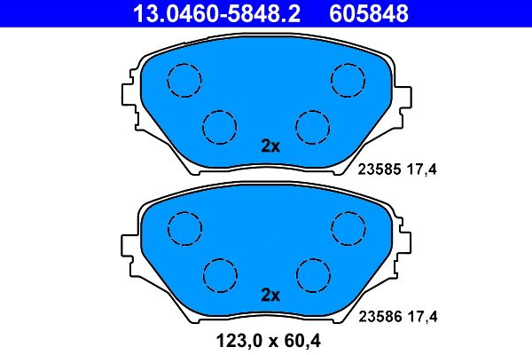 Brake Pad Set, disc brake 13.0460-5848.2