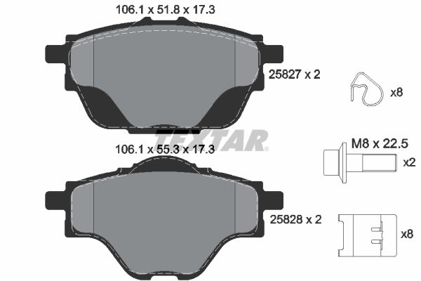 Brake Pad Set, disc brake 2582701