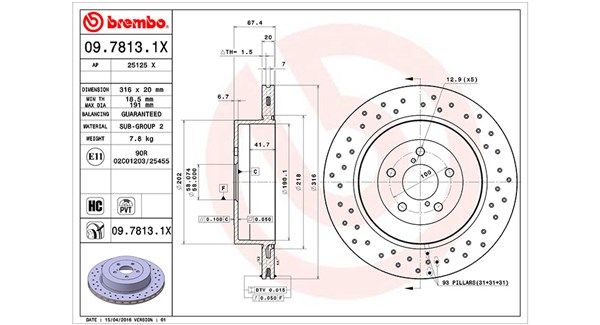 360406067002 MAGNETI MARELLI féktárcsa