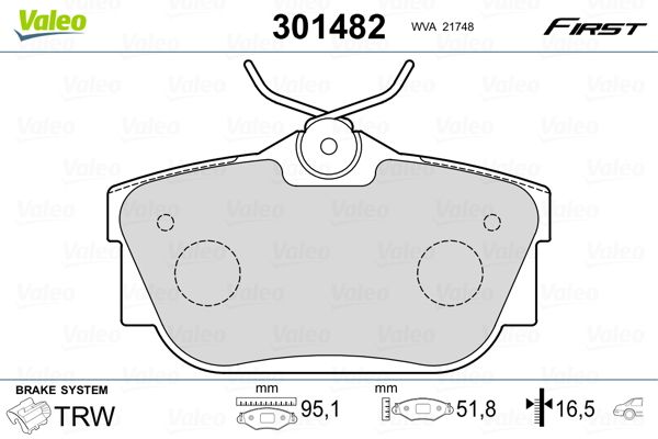 Brake Pad Set, disc brake 301482