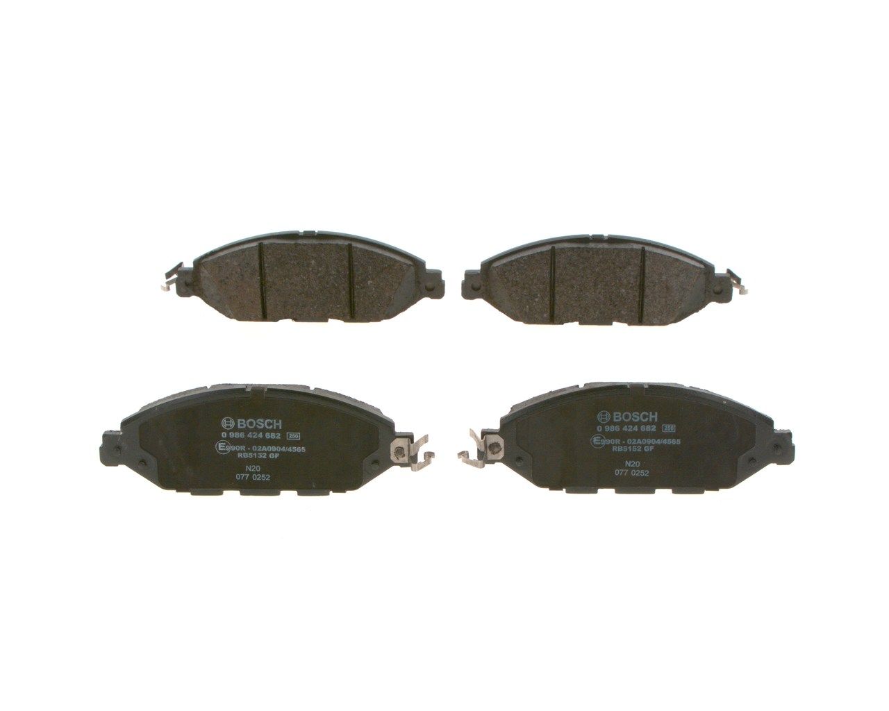 BOSCH 0 986 424 682 Brake Pad Set, disc brake