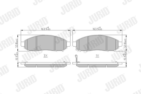 Brake Pad Set, disc brake 573431J