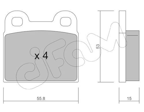 Bremsbelagsatz, Scheibenbremse