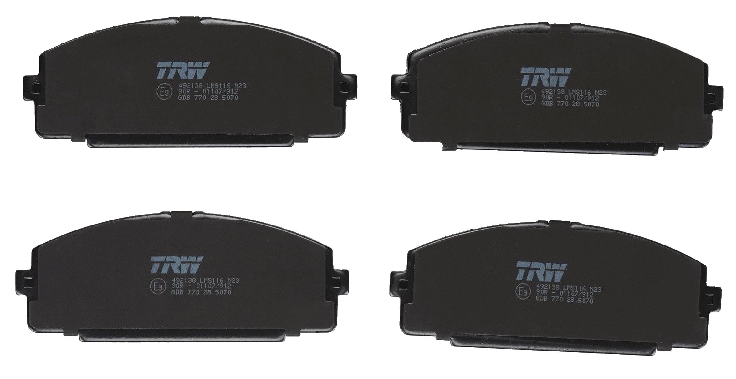 TRW DISC BRAKE PADS - TecDoc 2