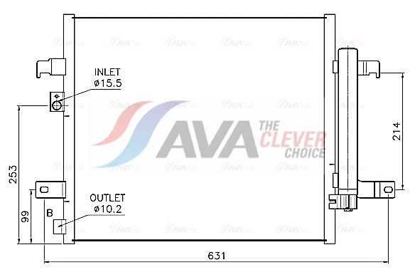FT5488D AVA QUALITY COOLING ** CLEVER FIT ** kondenzátor, klíma