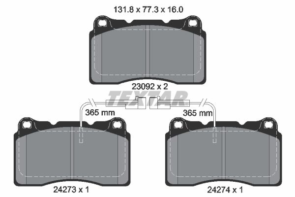 Brake Pad Set, disc brake 2427301