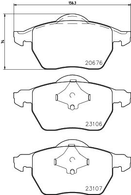 Комплект тормозных колодок, дисковый тормоз 8DB 355 006-921