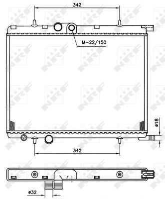 Radiator, engine cooling 519524