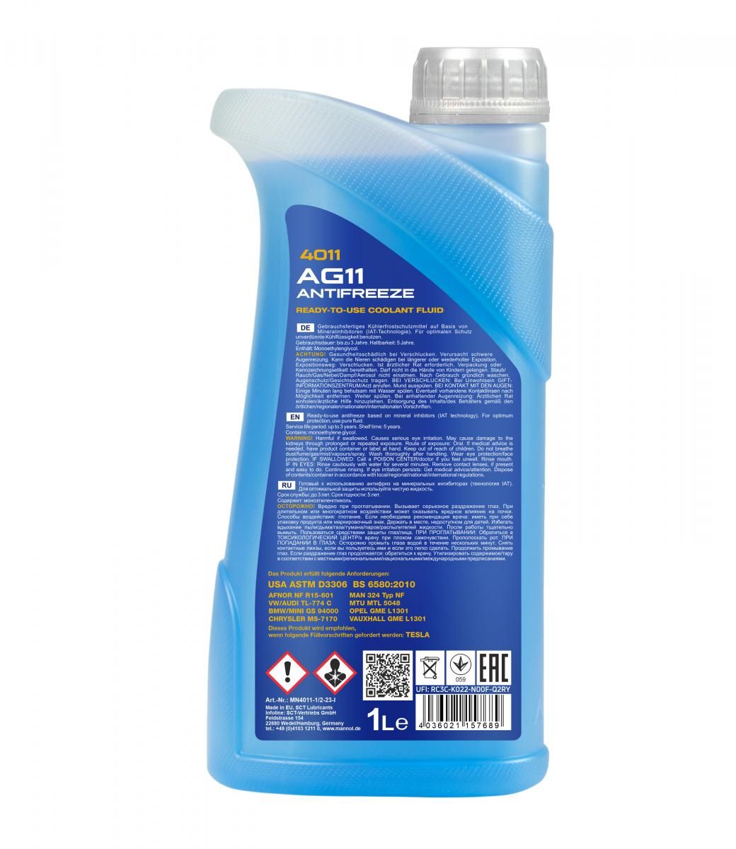 MANNOL K&uuml;hlerfrostschutz BLAU - 1 Liter