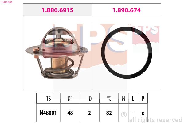 1.879.999 EPS Made in Italy - OE Equivalent termosztát, hűtőfolyadék