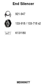 MD000677 FA1 hátsó hangtompító