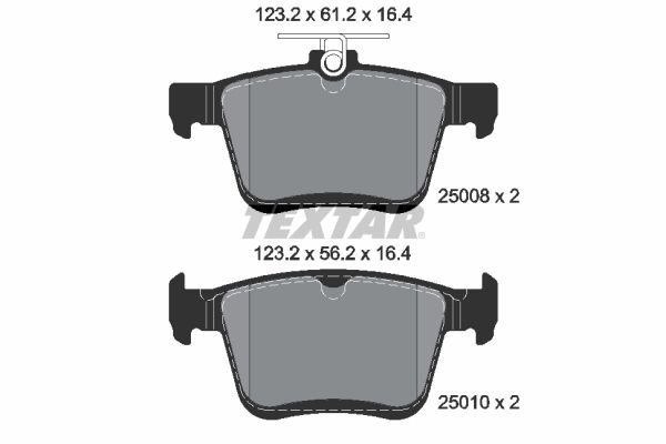 Brake Pad Set, disc brake 2500801