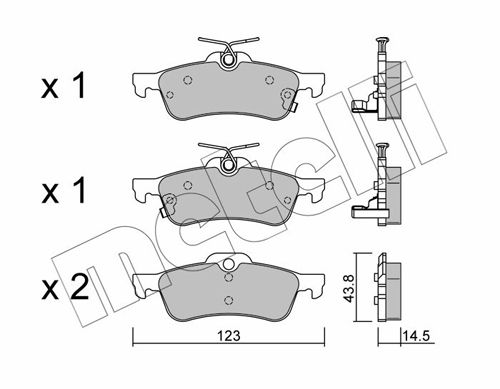 Brake Pad Set, disc brake 22-0556-1