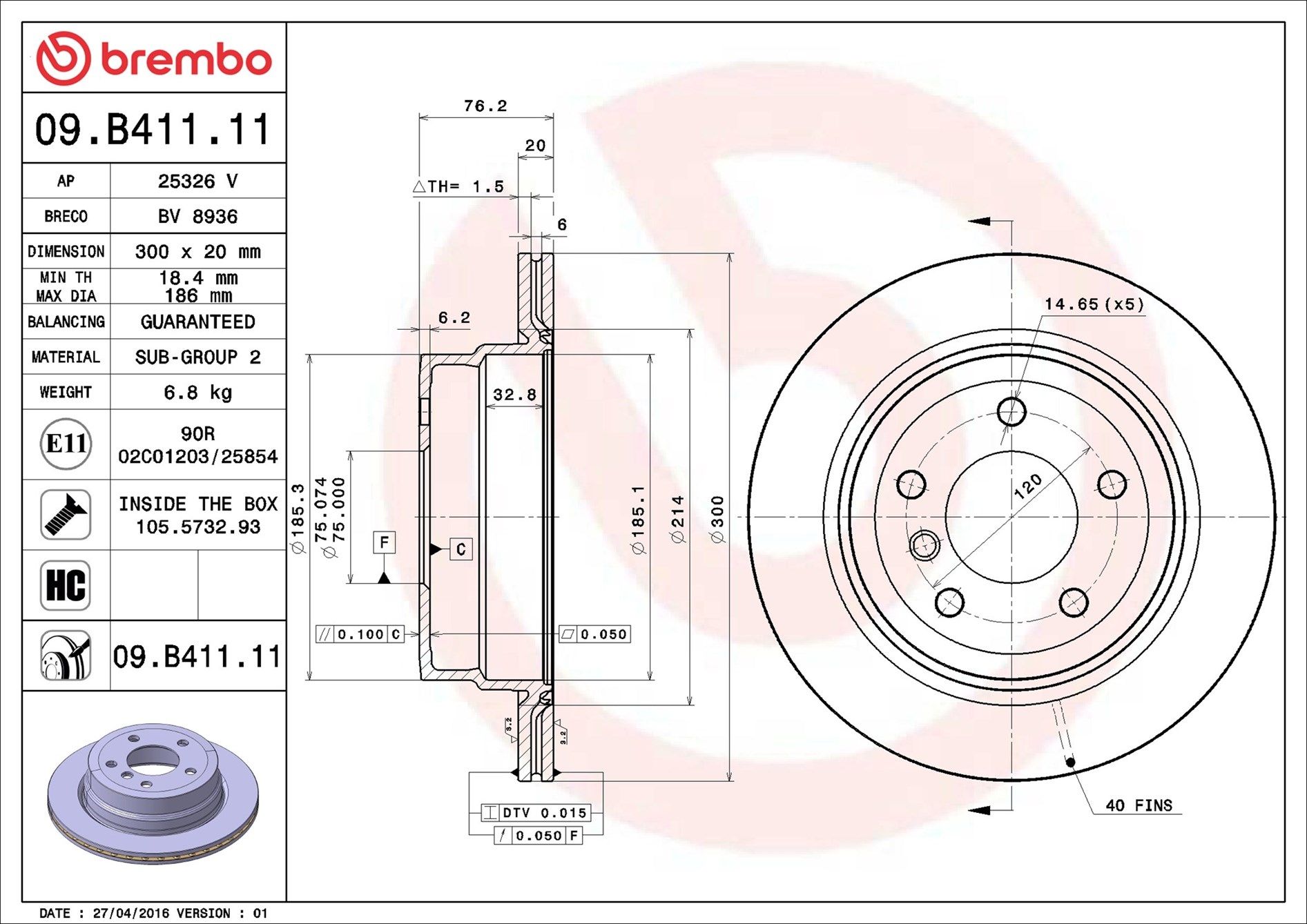 BMW 123D E82 08-14 (RR) - TecDoc 1