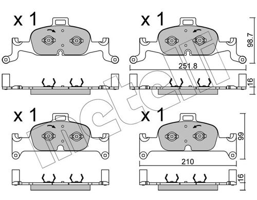 Brake Pad Set, disc brake 22-1126-0