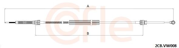 COFLE 2CB.VK008 - Seilzug, Schaltgetriebe