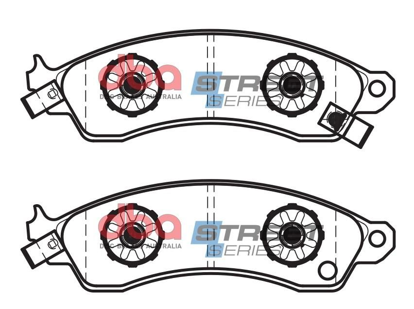 DBA SS STREET SERIES BRAKE PADS [ Chev/Ford/ Holden & Pontiac 1988-2002 F ] - TecDoc Only