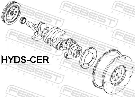 Riemenscheibe, Kurbelwelle Riemenscheibe, Kurbelwelle