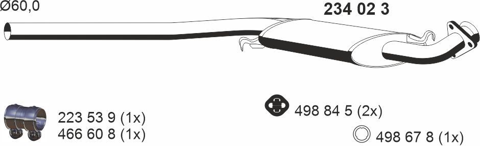 ERNST 234023 - Mittelschalld&auml;mpfer