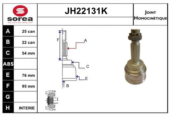 KIT CV JOINT AVEC KR066 - LANCER