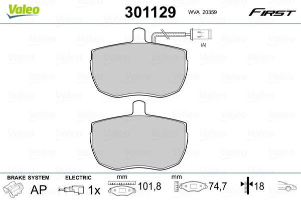 Brake Pad Set, disc brake 301129