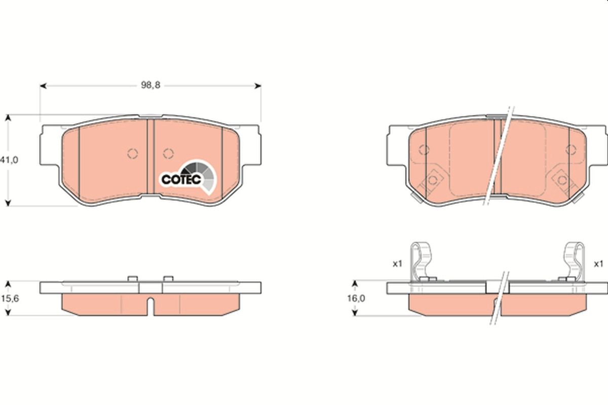 Brake Pad Set, disc brake GDB3284