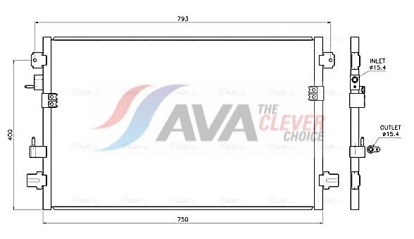 CR5149 AVA QUALITY COOLING kondenzátor, klíma