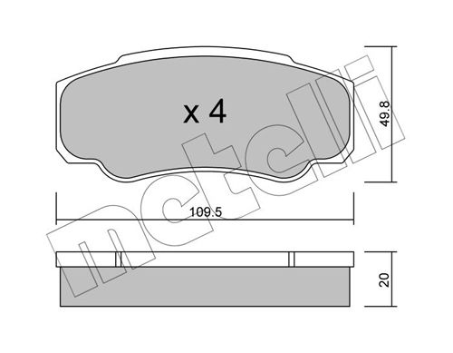 Brake Pad Set, disc brake 22-0532-0