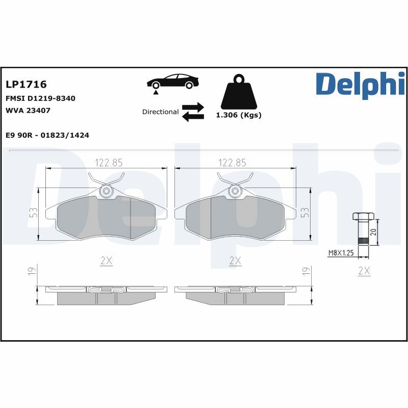 Brake Pad Set, disc brake LP1716