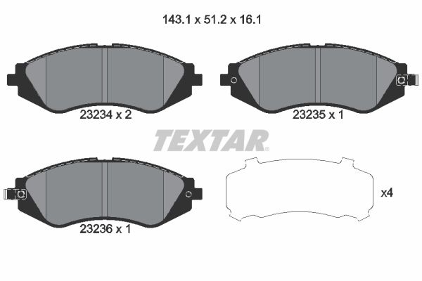 Brake Pad Set, disc brake 2323401