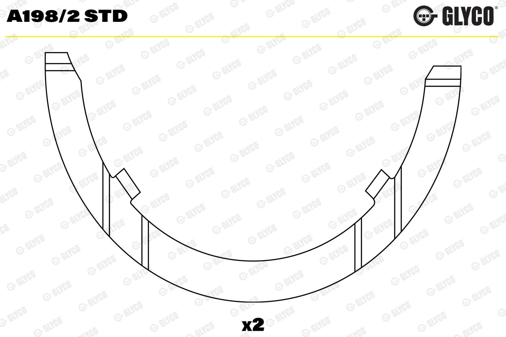GLYCO A198/2 STD - Distanzscheibe, Kurbelwelle
