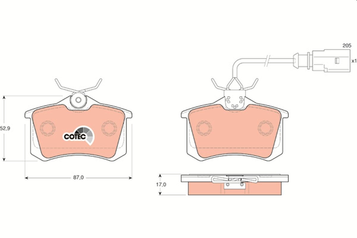 Brake Pad Set, disc brake GDB1415