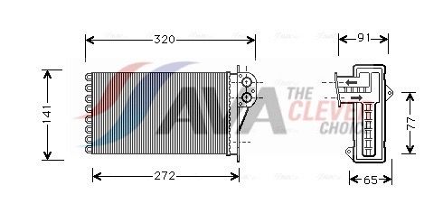 AVA QUALITY COOLING PE6199 - Wärmetauscher, Innenraumheizung