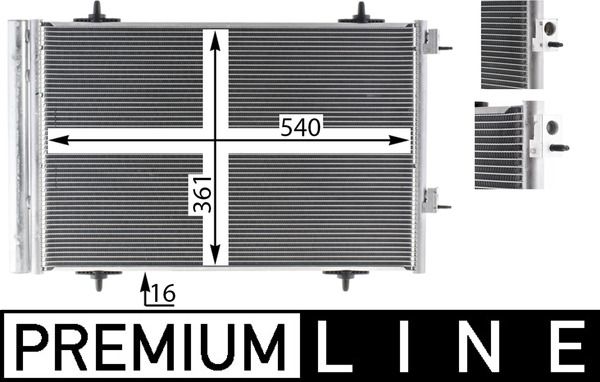 AC 735 000P MAHLE BEHR *** PREMIUM LINE *** kondenzátor, klíma