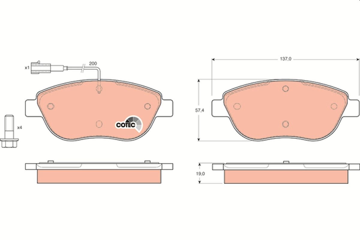 Brake Pad Set, disc brake GDB1483