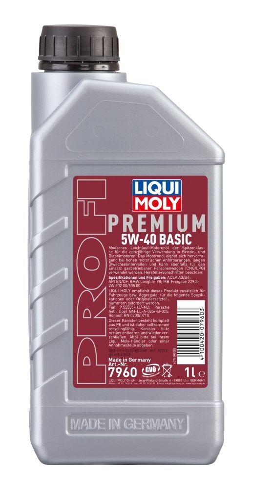 LIQUI MOLY 7960 - Profi Premium 5W-40 Basic