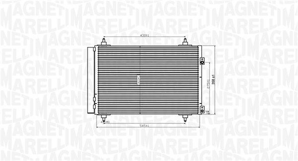 MAGNETI MARELLI 350203820000 - Kondensator, Klimaanlage
