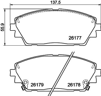 Комплект тормозных колодок, дисковый тормоз 8DB 355 040-271