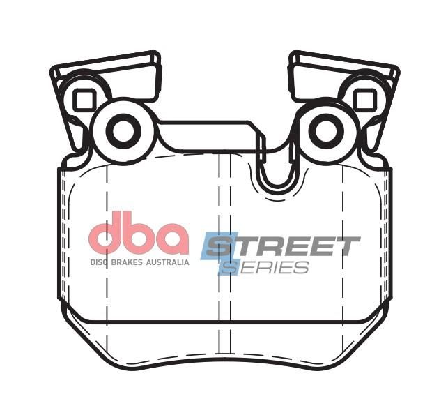 DBA SS STREET SERIES BRAKE PADS [ BMW 1 & 3 Series 2004 - 2013 R ](suits wear sensor DBAWS1045, DBAWS1052 ) - TecDoc Only