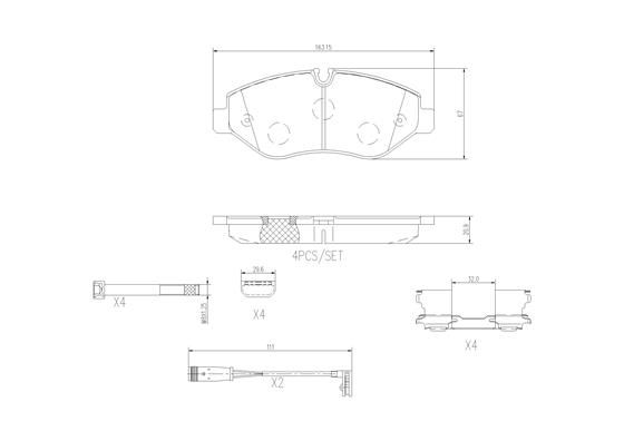 MERCEDES BENZ SPRINTER W906 09-18 (FRT) * 2 W/Sensor - TecDoc 1