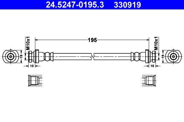 24.5247-0195.3 ATE fékcső