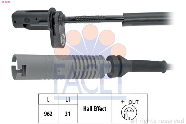 FACET 21.0077 - Sensor, Raddrehzahl
