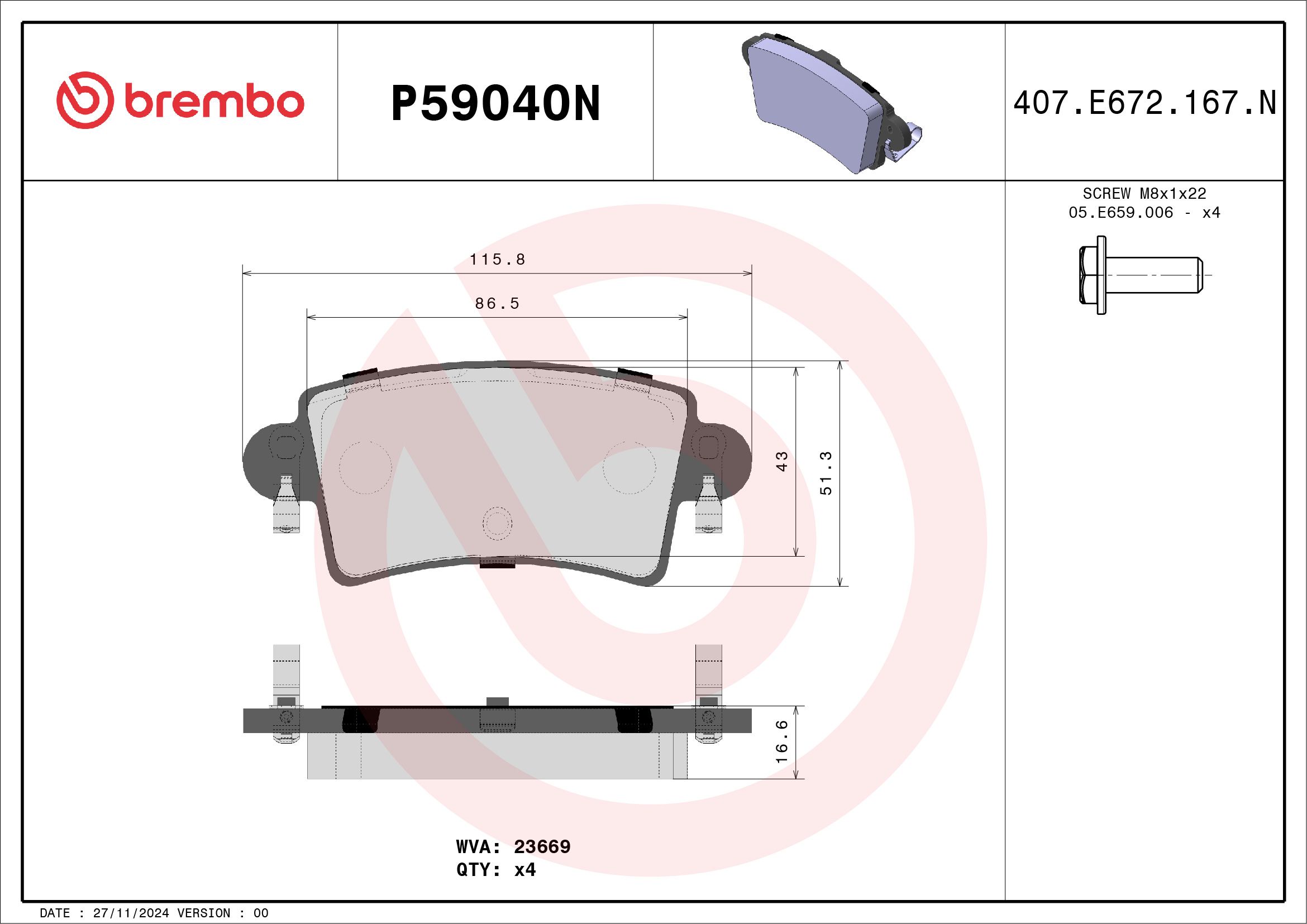 RENAULT MASTER MWB X70 07-11 (RR) - TecDoc 1